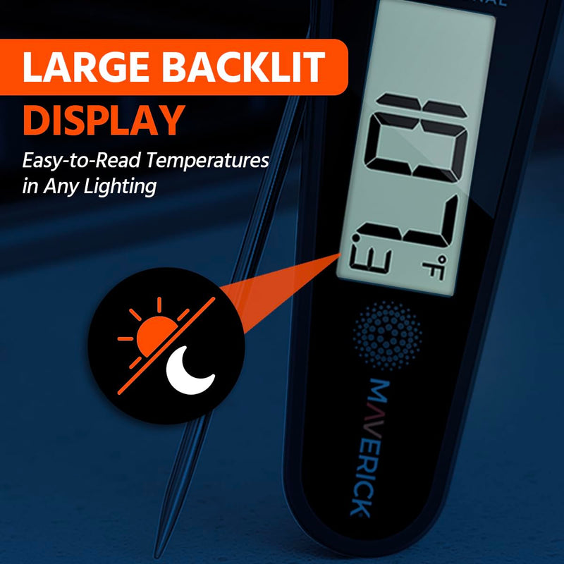 Maverick Digital Meat Thermometer Instant Read, No Battery Needed, Ultra Fast & Accurate Grill Thermal Pen with Probe, Wide Temp Range for Cooking, BBQ, Kitchen Tool for Chefs