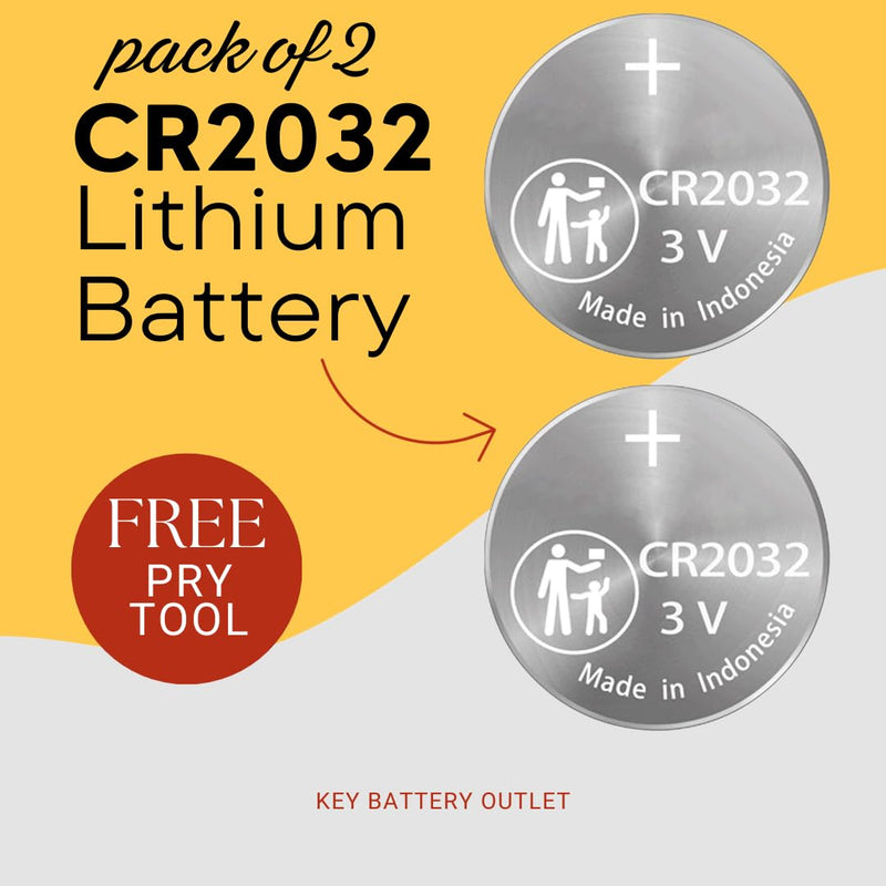 Key Fob Battery CR2032 for VW Volkswagen (2 Pack) Atlas Jetta Tiguan Arteon Passat Golf Alltrack Remote Key Battery Replacement (KR5FS14-US) Check Fitment Guide CR2032 2 Pack