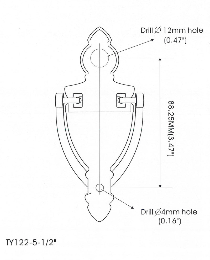 QCAA Door Knocker with 180 Degree Viewer, Zinc Die-Cast Construction 5-1/2'' Height, Oil-Rubbed Bronze, 2 Pack Oil Rubbed Bronze