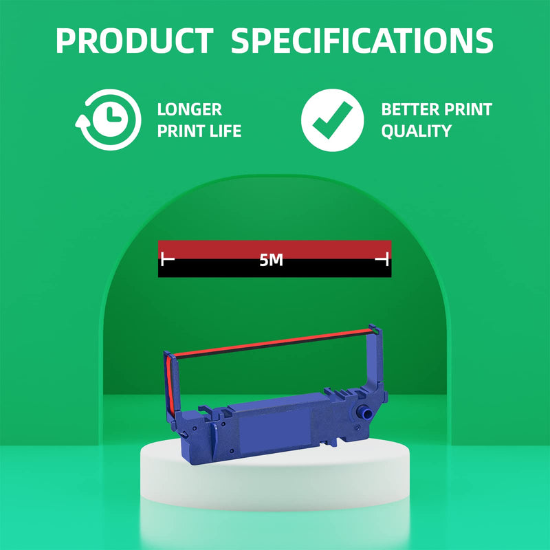 12 Pack Compatible Ribbon Replacement for SP700 Printer Ribbon SP700 SP-700 RC700 RC-700 Use with Star SP700 SP700BR RC700BR SP712 SP712R SP717 SP742R SP747 SP740 Printer (Black and Red) SP700 12P