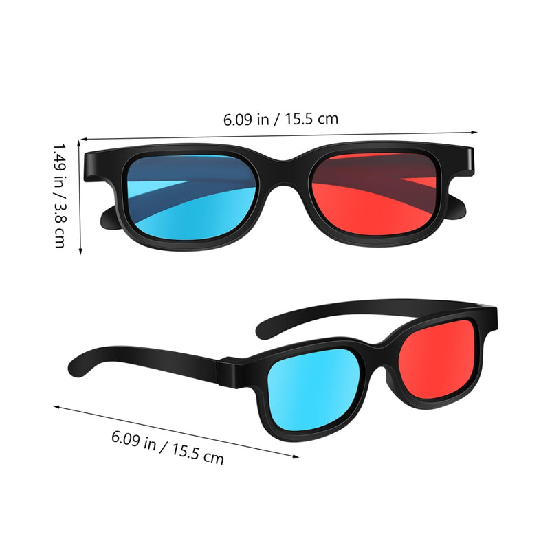 jojofuny 10 Pcs Red Lenses 3D Glasses for Home Theater Anaglyph Compatible with Tvs Computers Projectors