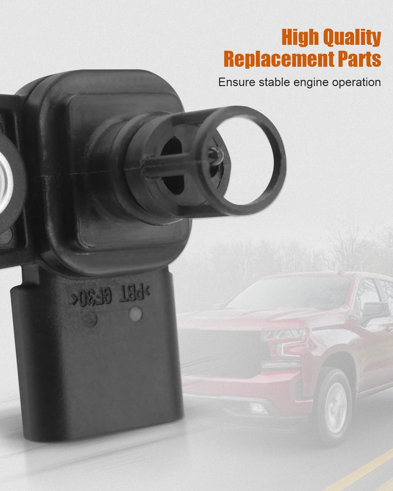 12681993 Intake Air Pressure and Temperature Sensor Fit for Buick Cascada Encore, Fit for Chevrolet Cruze Equinox Malibu Silverado Trax, Fit for GMC Sierra Terrain, Replace 225-1174 12670600 5S15725