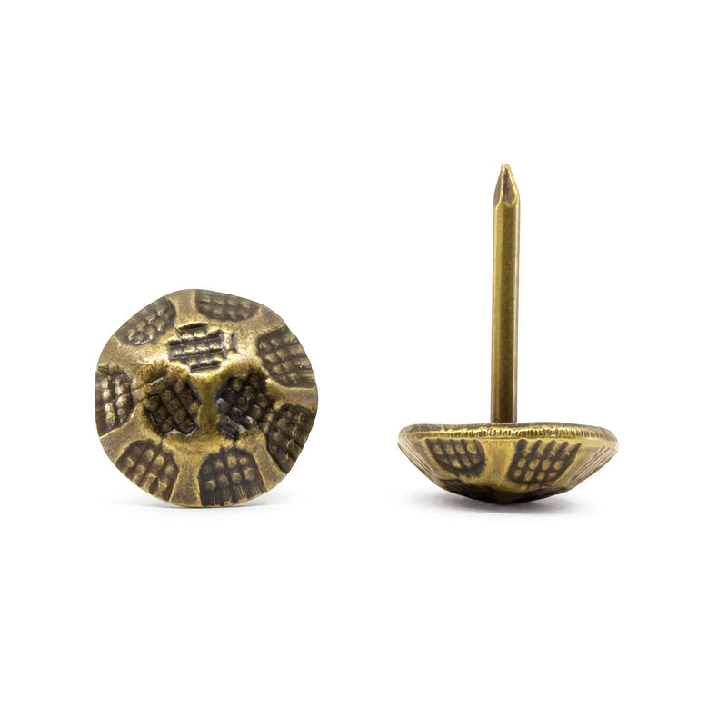 Dritz Home 44252 Hammered Decorative Nails, 7/16-Inch, Antique Brass (300-Piece) (Pack of 2) 300-Piece (Pack of 2)
