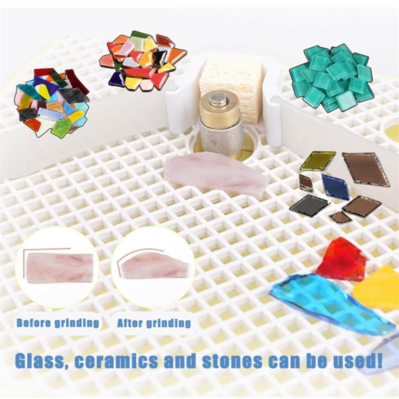 2 Pieces 3/4 Grinding Head Tools Glass Grinding Bits MCB 3/4 Inch Stained Glass Drill Art and Decoration
