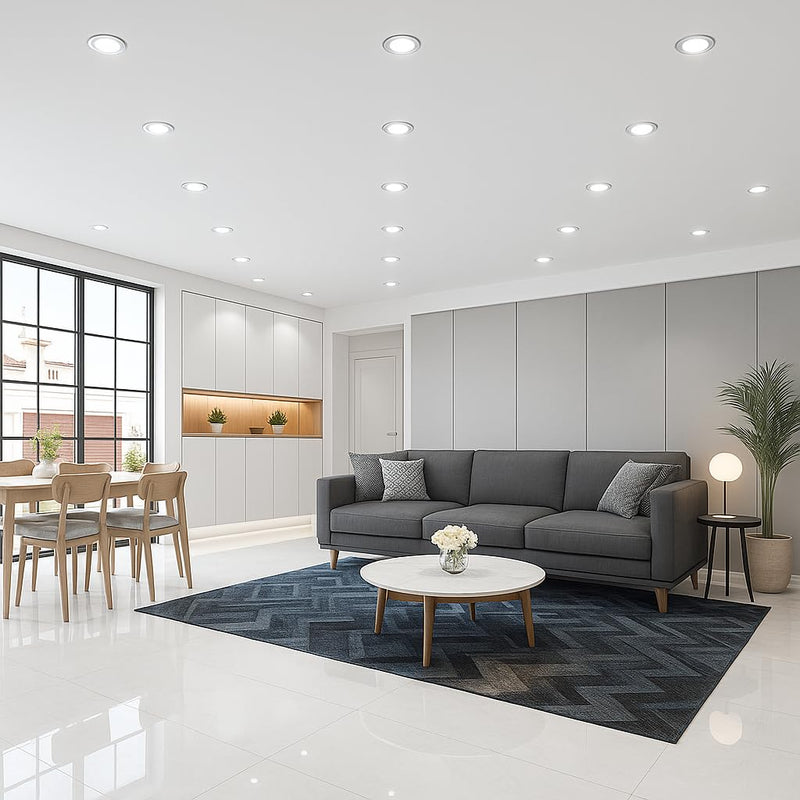 2 Inch LED Recessed Lighting, Dimmable Downlight 3W(35W Halogen Equivalent), 4000K Natural White Ceiling Light, CRI80, Silver Trim with LED Driver(4 Pack) 4000k (Natural White) Silver-2Inch-4Pack