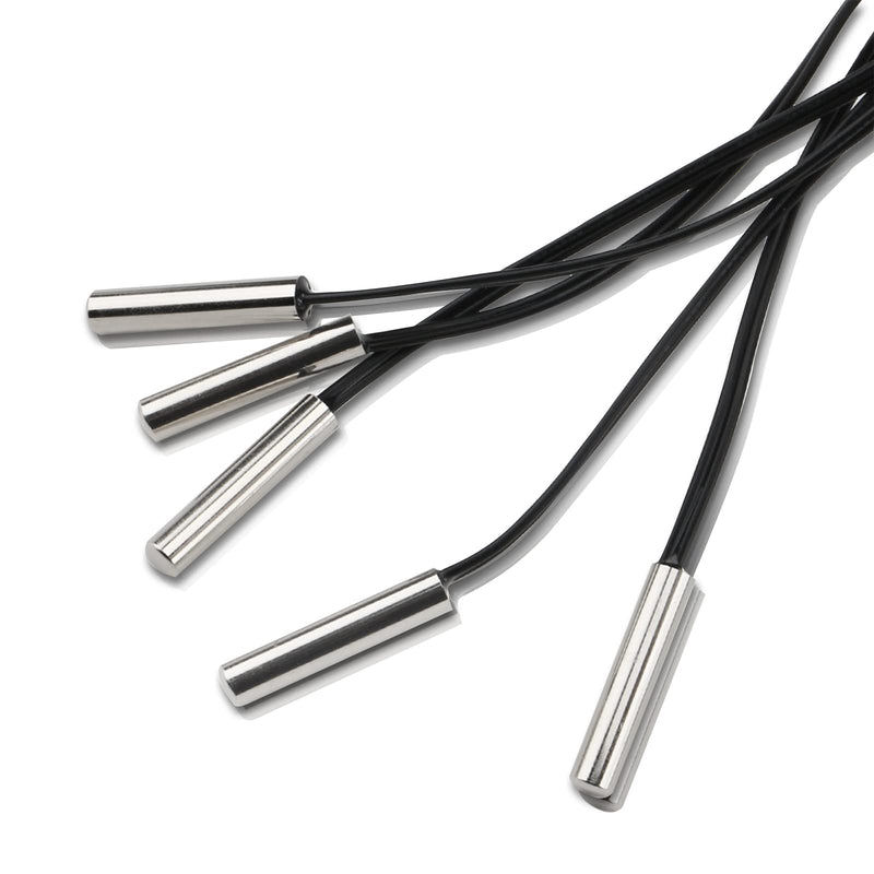 XTVTX 10 pieces 10k B3950 temperature sensor, -25 to 125 degrees Celsius temperature sensor, 1 meter sensitive stainless steel NTC temperature sensor probe