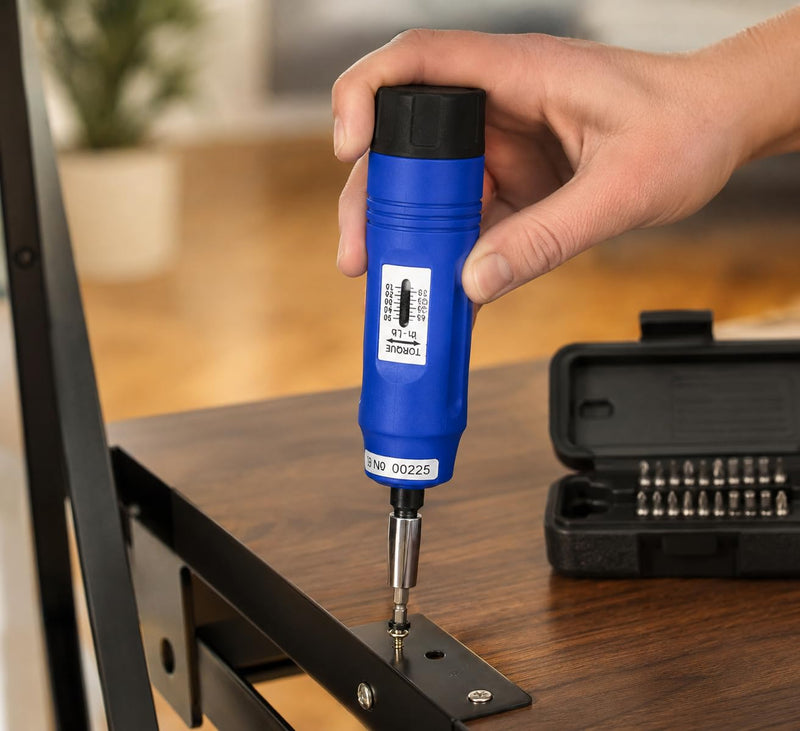 Stark USA 21pcs Adjustable Torque Screwdriver 1/4" inch Drive with Inch/Pounds Precision Measurement Shank 10-50 in/lb Bits Set & Storage Case Torque Screwdriver Kit