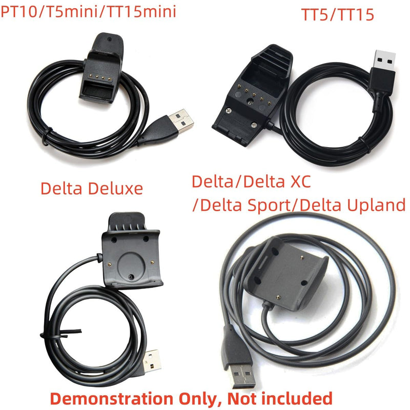 Charging Clip Charger for Garmin TT15Mini T5Mini TB10 PT10 PT6 for Garmin Sport PRO Series 3/4-Inch Collar Strap for PT TTmini Series (a- Charger Clip Only)