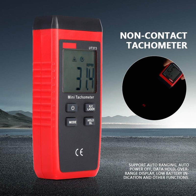 Telituny Tach UT373 Mini Non-Contact Digital LCD Tachometer Laser RPM Tach Speed Meter for Home Lab Factory