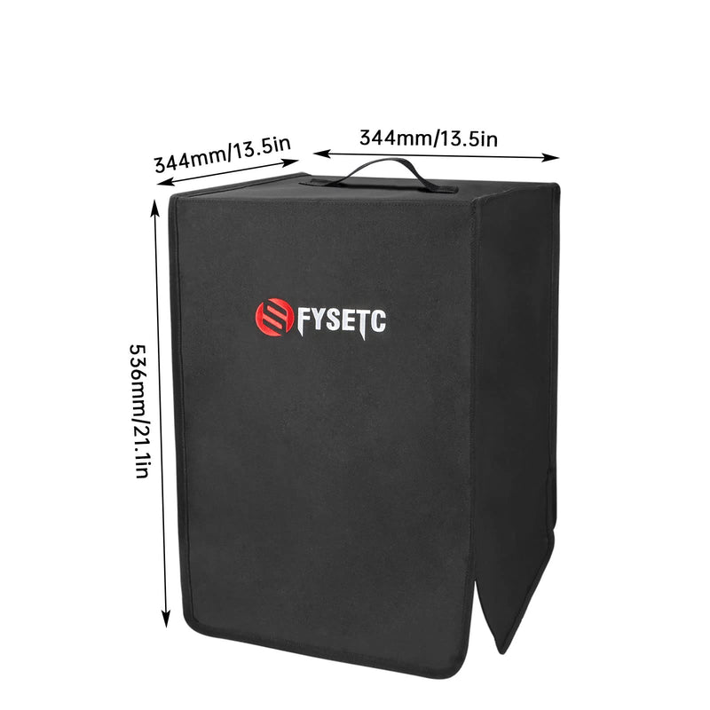 FYSETC Resin Printer Cover Storage Sleeve 13.5"W x 13.5"L x 21"H Blackoutt Enclosure Protection from Sunlight Dust Dirt Spill for EPAXE10 Halott Sky/Lite Crealty LD-006 3D Printer Part Larger-13.5 x 13.5 x 21 inch