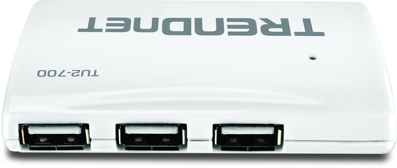 TRENDnet 7-Port USB 2.0 Hub, TU2-700, 7 x USB 2.0 Ports, Backwards Compatible with USB 1.1, Compatible with Windows and macOS, NDAA Compliant 7 Port