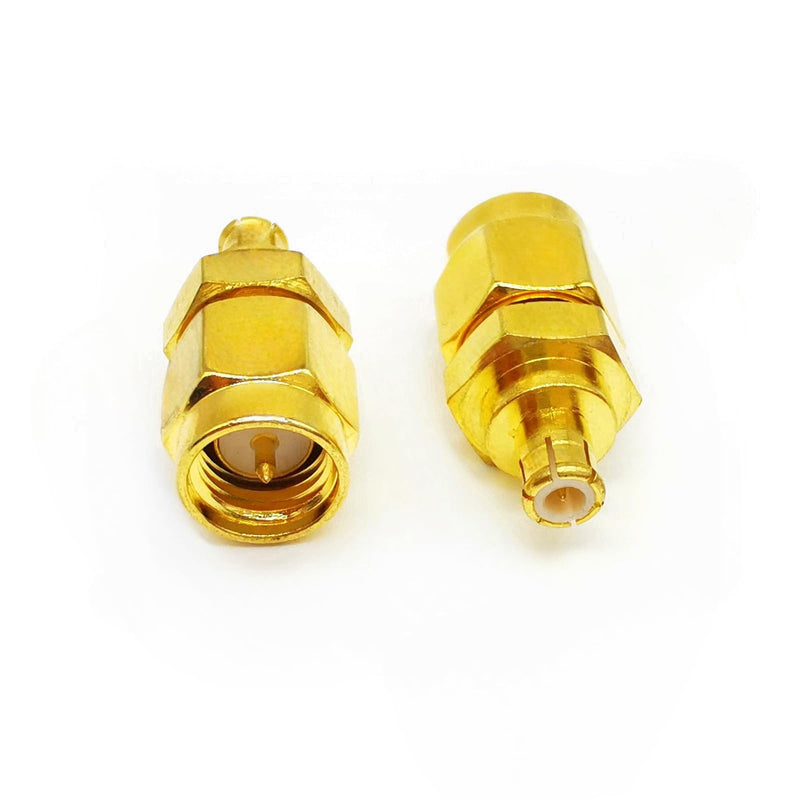 2PCS SMA MCX Antenna Adapter, SMA Male to MCX Male Coax Connector, MCX to SMA Loss Low Coax Cable Adapter for WiFi Antenna,FPV Drones, Audio, Video
