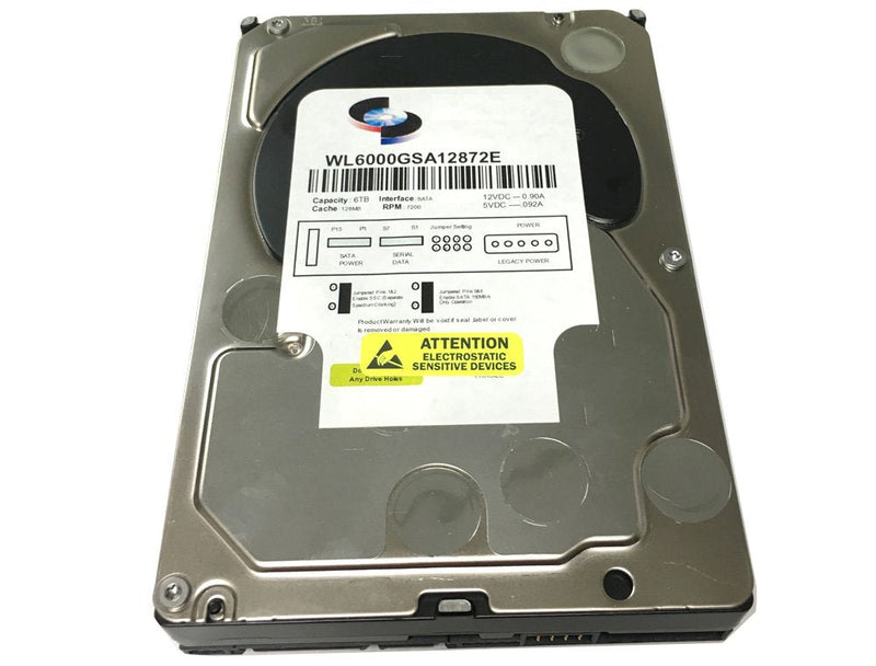 WL 6TB 5700RPM 128MB Cache SATA III (6.0Gb/s) 3.5" Enterprise Datacenter Hard Drive (Server, RAID, NAS, CCTV DVR) - 1 Year Warranty