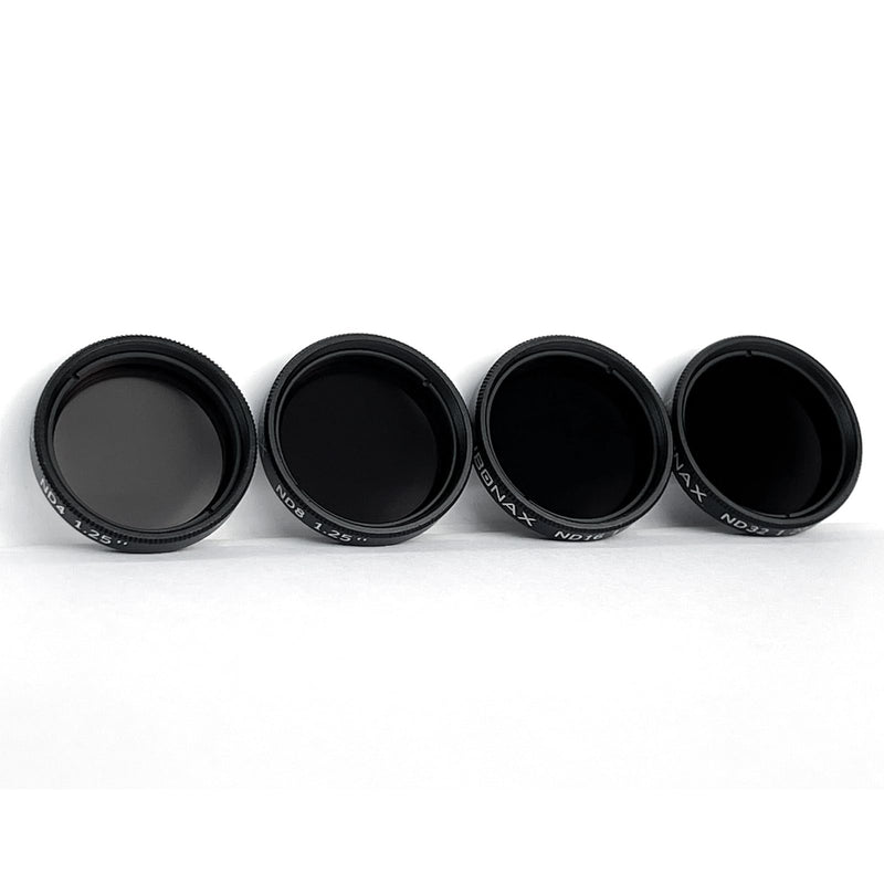 Telescope Filter, Neutral Density astrophotography Filter kits, ND4 ND8 ND16 ND32, Reduces Moon Glare and Enhances Lunar Crater Details,Prevent Image Overexposure, 1.25" Eyepieces Accessory