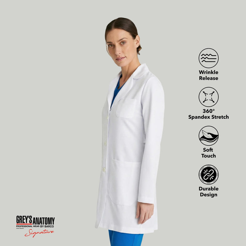 Grey's Anatomy Signature Brooke Lab Coat - 2 Pocket 32" Coat Medium White