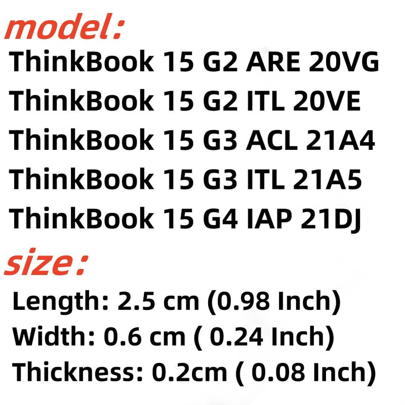 2PCS Laptop Bottom Cover Nonslip Rubber Foot Strip Rubber Feet Pad Replacement for Lenovo ThinkBook 15 G2 ITL ARE/15 G3 ACL ITL /15 G4 IAP ABA/15 G5 ABP IRL Bottom Case Rub-BER Feet Mat Grey