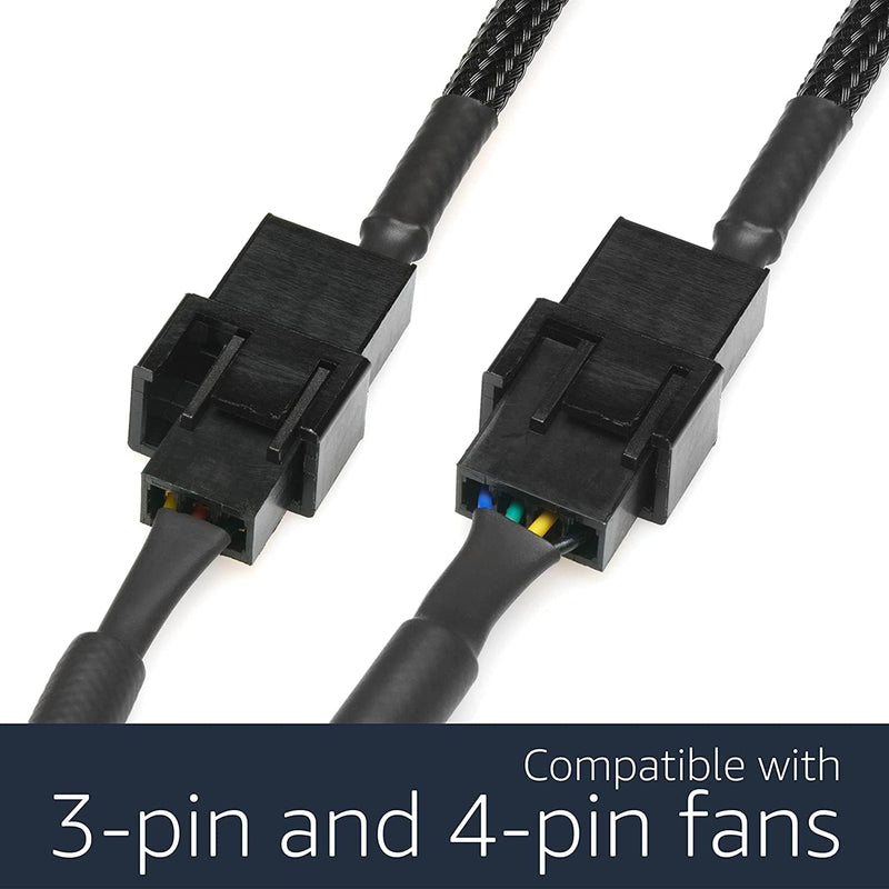 Formed 2 pieces DC power adapter plug to two 3 pin and 4 pin PC fan power adapter cable, DC5521 to 4 pin cable DC5521 to 4 pin cable