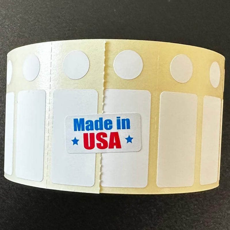 ChromaLabel ChromaCryo 1-1/4" x 5/8" and 3/8" Low Temperature Printable Laboratory Label Set, Rectangle and Circle Cryogenic Labels for Research Labs - 4000 Labels per Roll