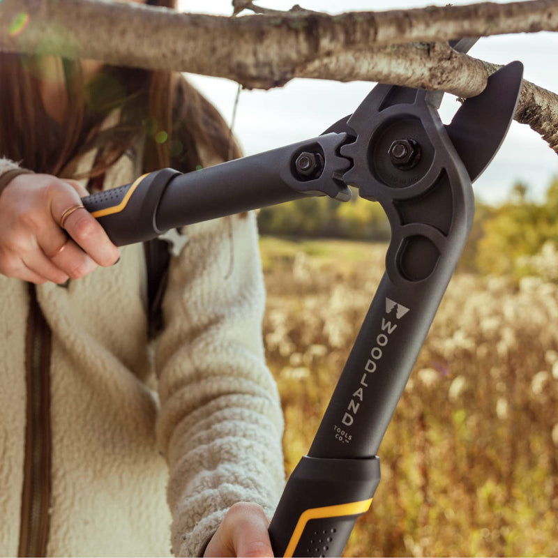 Woodland Tools Duralight Compact Lopper, 16 Inch Anvil Branch Cutter with Gear Assist and Glass-Filled Nylon Handles, Lightweight Tree Pruner for Dry Branches, Tight Spaces, and Everyday Yard Work