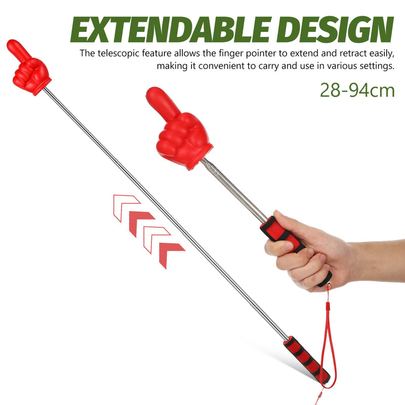 2pcs Telescopic Teacher Pointer Classroom Hand Pointer Stick Extendable Finger Pointers with Soft Handles