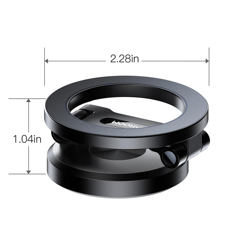 JOYROOM for Magsafe Car Mount,【Folding & 360° Rotation】 All-Metal Magnetic Phone Holder for Car, Strong Magnets iPhone Car Mount Hands Free Phone Holders for Your Car Dash Fits iPhone 15 14 13 Pro Max Black