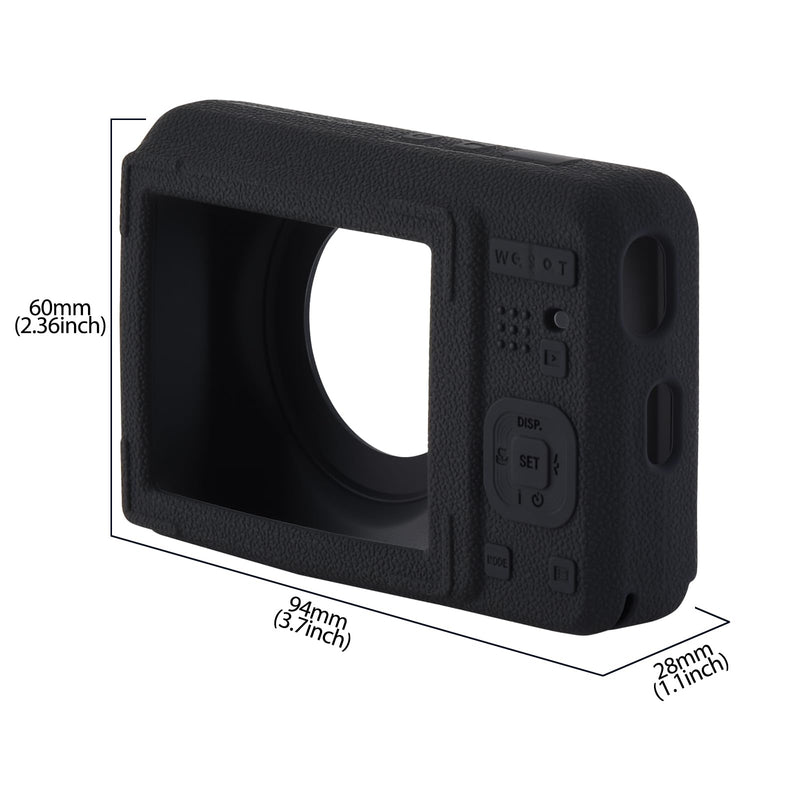 Silicone Case for Kodak PIXPRO FZ55 Camera, Shockproof Silicone Skin Cover - Slim & Protective Shell (4 Colors) for FZ55 Digital Camera (Black) Black