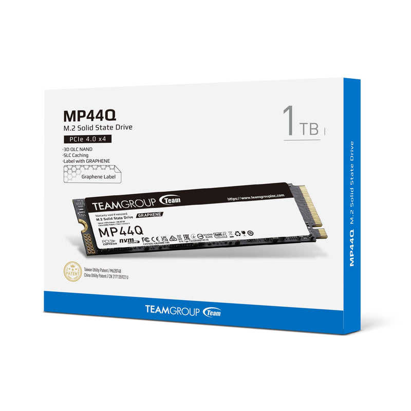 TEAMGROUP MP44Q 1TB SLC Cache Gen 4x4 M.2 2280 PCIe 4.0 with NVMe Laptop & Desktop & NUC & NAS SSD Solid State Drive (R/W Speed up to 7,400/6,200MB/s) TM8FFD001T0C101 Superb
