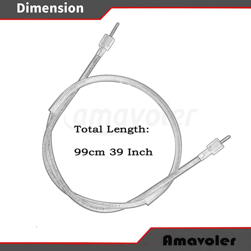 99cm 39 Inch Gy6 50cc Scooter Speedometer Speedo Cable M12 Thread Replacement Accessory Fit for Taotao ATM Peace Ice NST.