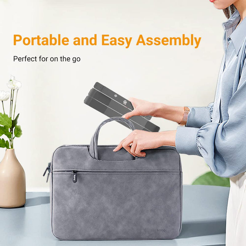 Laptop Stand for MacBook Aluminum Cooling Ergonomic Computer Riser Holder BSL901G Grey - BSL901G