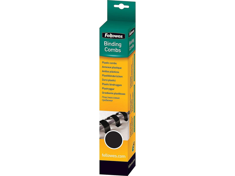 Fellowes "Fellowes 52327, Plastic Combs - Round Back, 100 pack, Black, "5/8"",120 sheet capacity" 5/8",120 Sheet Capacity 5/8" 100Pk