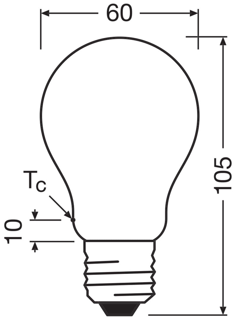 Osram Highly Efficient LED Bulbs with Energy Efficiency Class A, Value Pack of 5 Bulbs, Replaces Conventional 60 W Bulbs, Warm White (2700 K), E27, Matte Glass Matt 5-Pack 60W Replacement Bulb