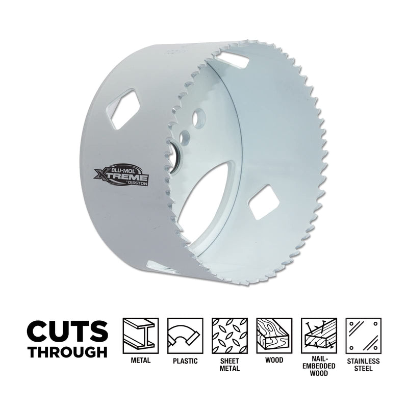 Disston E0211335 4-1/8-Inch Boxed Blu-MOL Xtreme Bi-Metal Hole Saws, 105mm
