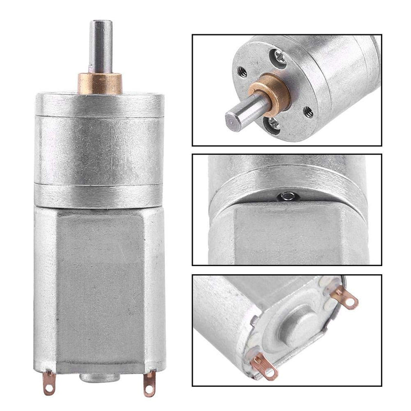 Akozon Gear Motor DC 12 V High Torque Turbo Electric Gear Reduction Motor Outer Diameter 20 mm Total Metal Speed Reduction Gear 15/30/50/100/200RPM 15 U/min