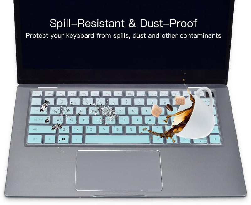Keyboard Cover for Dell Latitude 3440 5440 5430 5431 5420 14", Dell Latitude 14" 7440 7430 7420 7410, Dell Latitude 14" 9420 9430, Dell Latitude 9520 9510 7520 15.6" 2023 2022 Keyboard Skin,Ombre Mint Ombre Mint