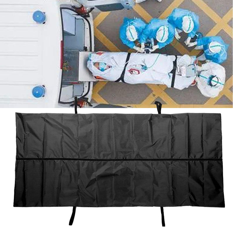 Body Bags for Corpses, Body Bag, Leak-Proof, 210D Waterproof Body Bag, Funeral Supplies for Morgue, Humanitarian Disaster, Waterproof, Anti-Odour (Black)