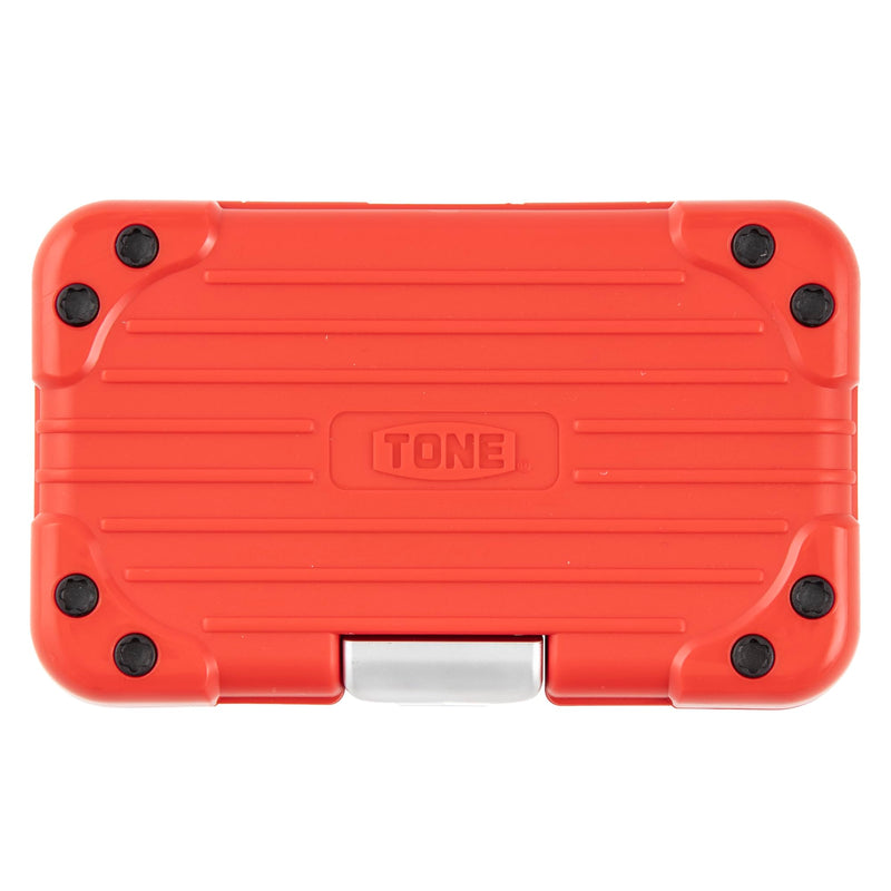 TONE Socket Wrench Bit Set MIX21620P 1/4" Inch Drive & 1/4" Hex Shank Bit Red 18-Piece Plastic case