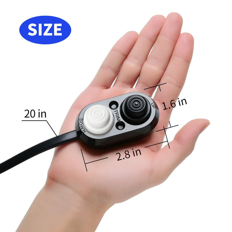 Trim Switch for Boat, Haoguo Tilt Trim Switch with IP67 Waterproof, Suitable for Fishing Boats Yachts Ships black and white