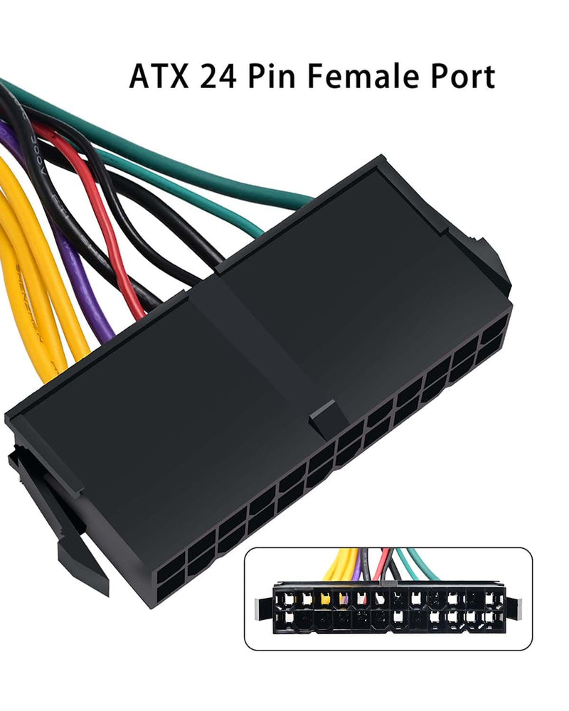 COMeap 24 pin to 6 pin adapter HP ATX Power Cable Compatible with Z200 Z210 Z220 Z230 Z240 SFF MT TWR Series 4000 6005 8300, ProDesk 600 G1, EliteDesk 800 G1 13.3-inch (34cm)