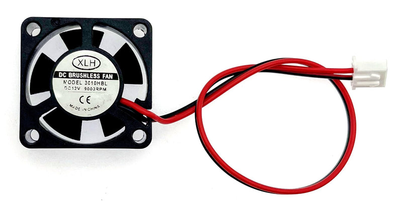 JZK 2PCS 30x30x10mm 2pin DC 12V Quiet Mini Fan with Cables 3010 Small Quiet Fan 30mm 3cm Miniature Brushless DC Fan 12V 3D Printer Fan with Cable, Heatsink Fan