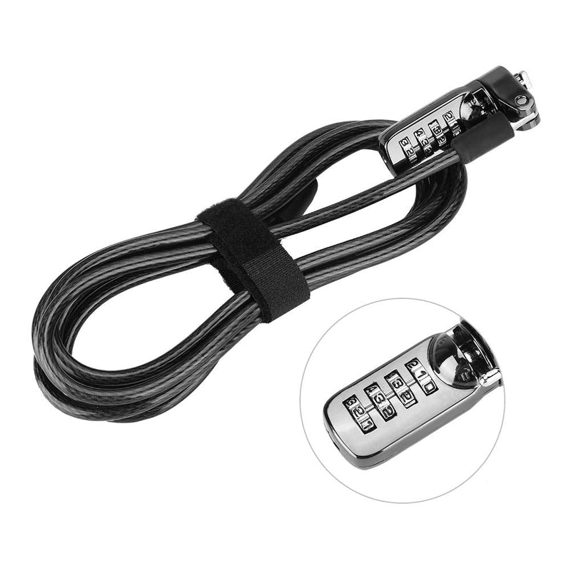 Dioche Laptop Combination Lock Security Cable, Theft Deterrent Keyless Lock with 4 Digit Password Protections for Laptop, Tablets - 1.8m Length