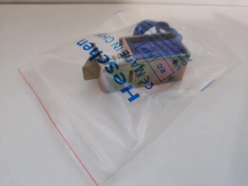 Heschen Electromagnet Solenoid HS-S0837DL DC12V 1A 15N 10mm Stroke Push Pull Type Open Frame Door Lock