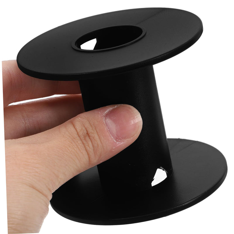 BESTYASH Pack of 4 Empty Plastic Cable Spools Cylindrical Fishing Line Spools for Line Management in Laboratory and Workshop Space-Saving Compact Design