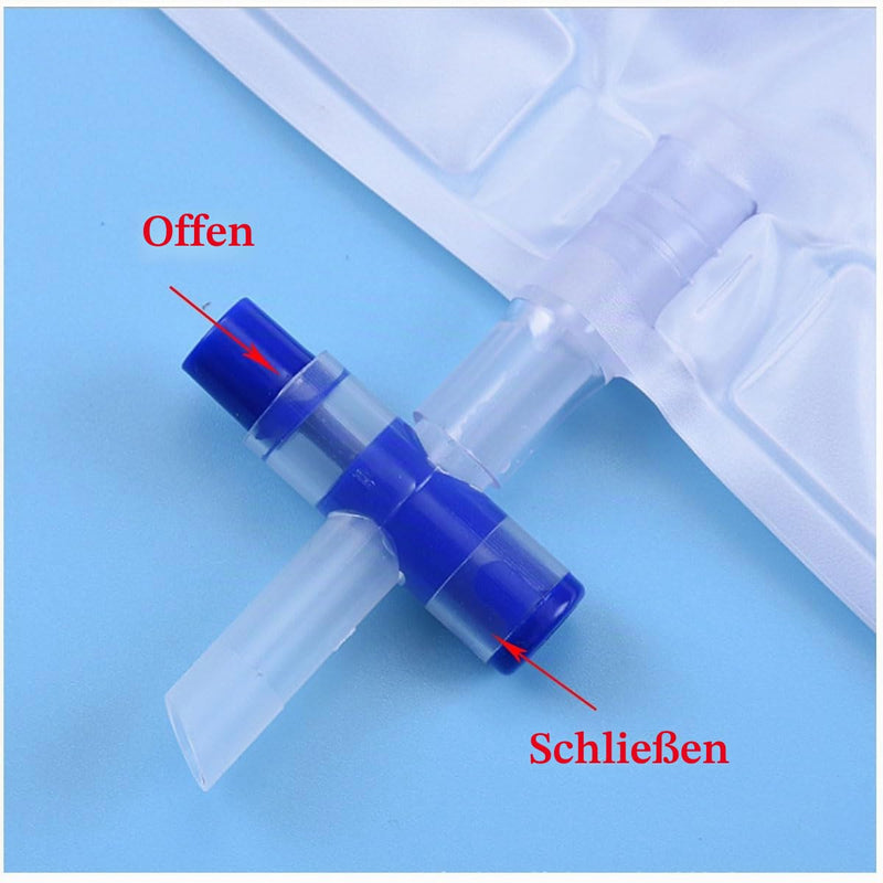 Condom Catheter External Self-Sealing Set Urinal Condom for Men + Urine Bag (30 mm/1.18 Inches) 1000+2000ML-30MM