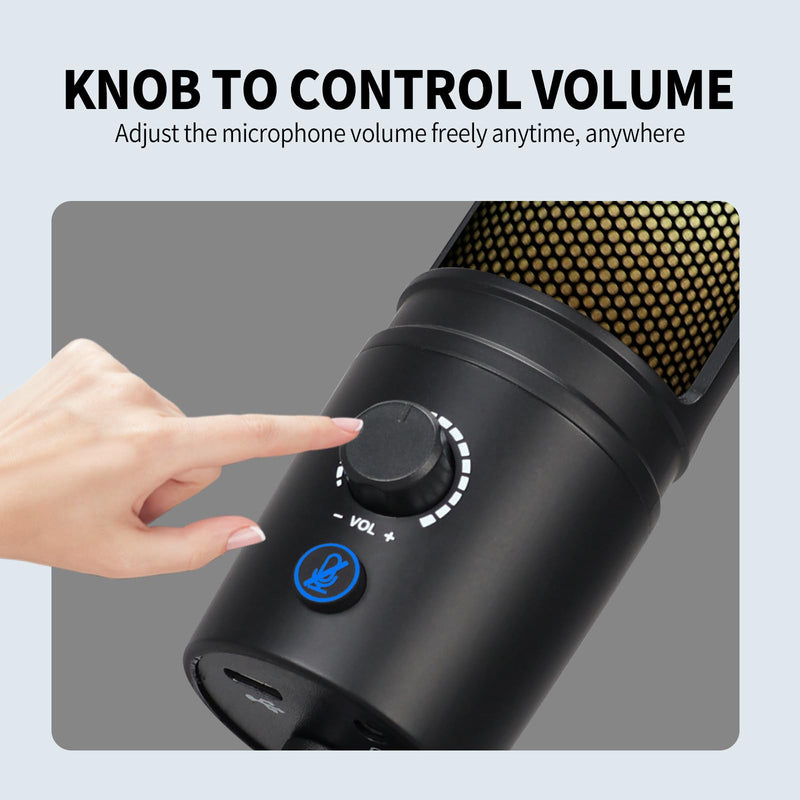 RGB Microphone, USB Live Streaming Capacitor Microphone, Computer Competitive Recording Tape, Lighting