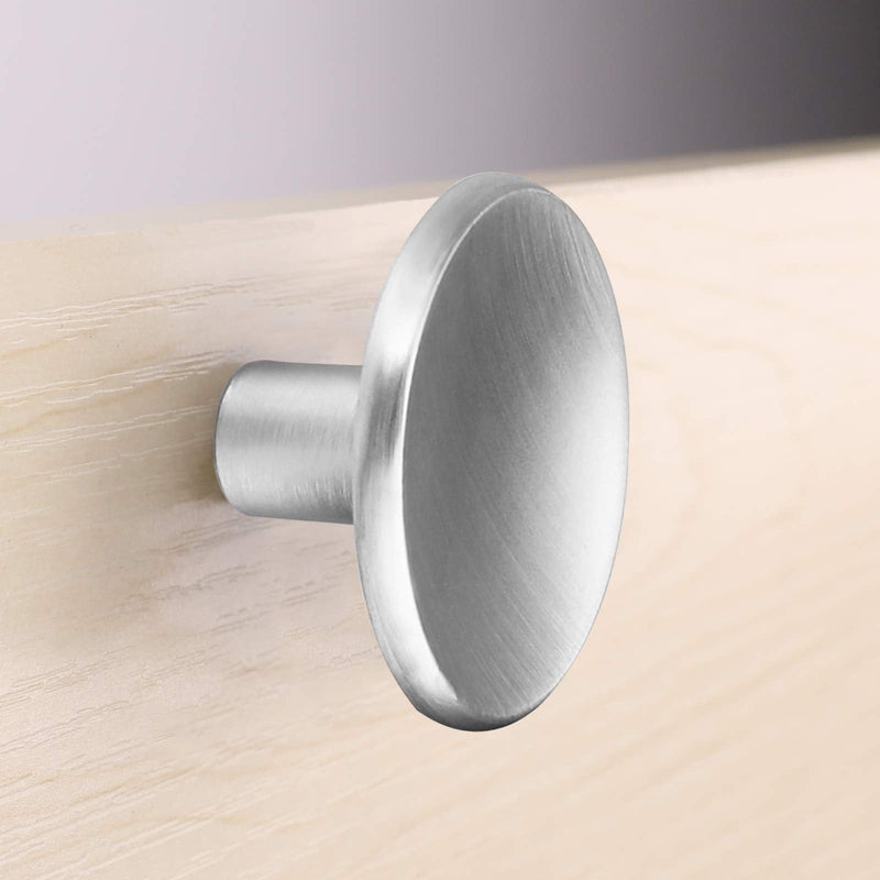 Goldenwarm 10 Pack Brushed Nickel Cabinet Knobs Kitchen Hardware Round Drawer Knob for Sliver Cabinets Handles Closet Door Pulls Zinc Alloy Brushed Satin Nickel