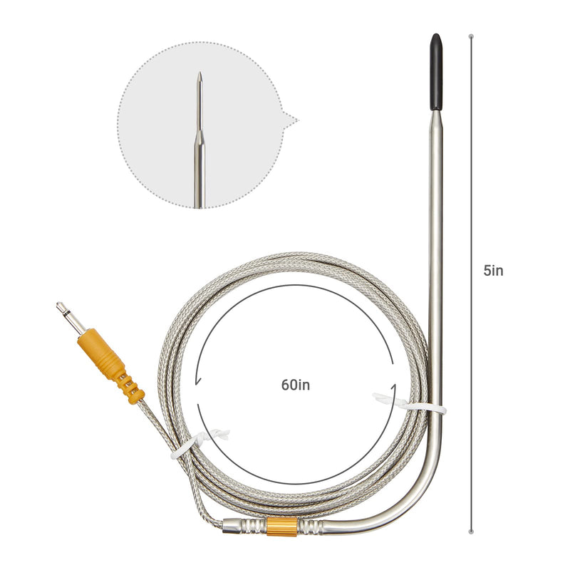 Inkbird Replacement Colored Probe 4-Pack Kit Only Compatible with IBT-4XS/IBT-6XS Meat Thermometer, Ultra Accurate & Fast Up to 572°F/300°C （Only for IBT-4XS/IBT-6XS Thermometer）