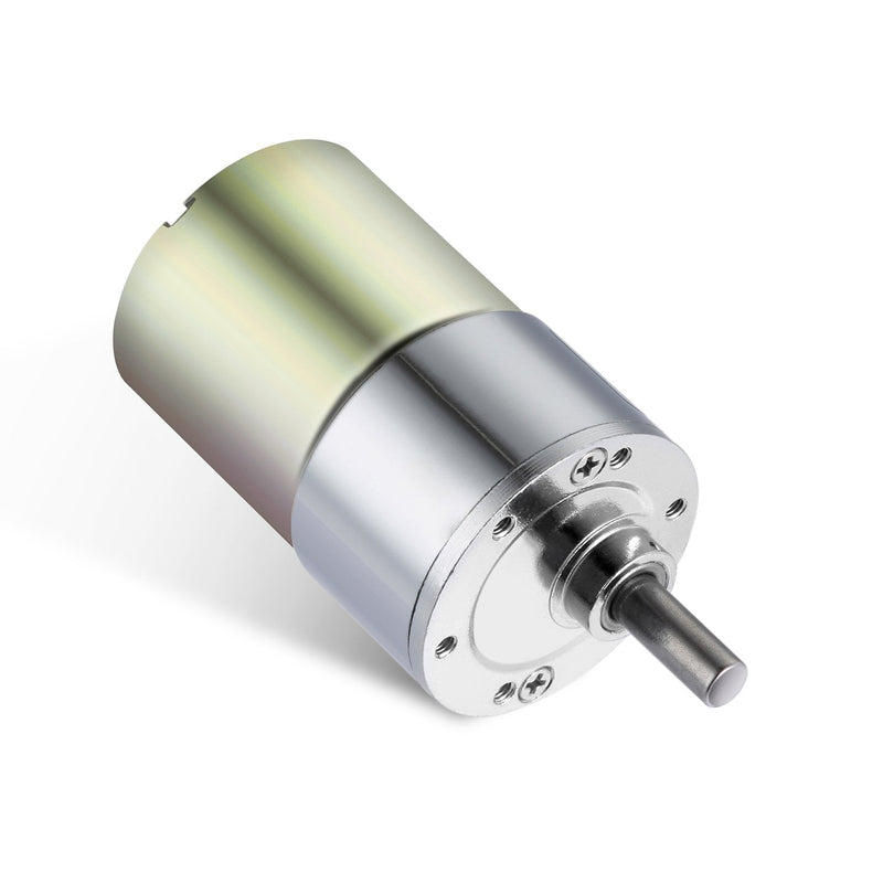 Greartisan DC 12V 300RPM Gear Motor High Torque Electric Micro Speed Reduction Gear Motor Eccentric Output Shaft 37mm Diameter Gear 300 RPM 12 Volt