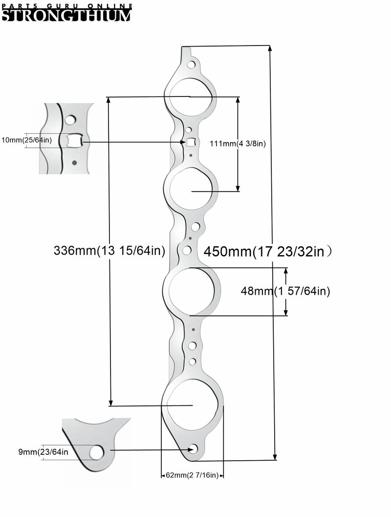 Strongthium LS Multi Layer MLS Header Exhaust Manifold Gasket 12617944