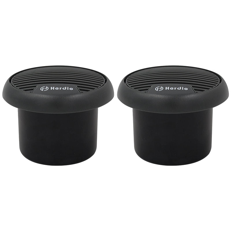 Herdio 3" inch Marine Bluetooth Speakers Boat Motorcycle Hot tub Stereo with Max Power 140 Watt (Black) Black