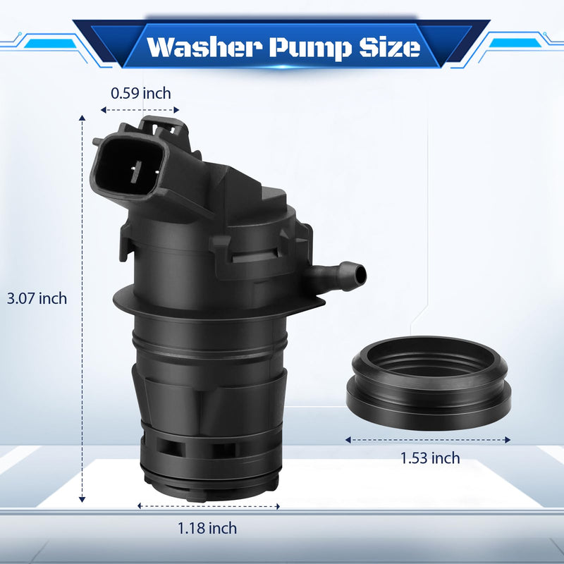 HHCSOP 85330-60190 Windshield Washer Pump, Compatible with Toyota Lexus Mazda Honda Scion, Replaces OEM 85330-21010 85330-AE010 85330-60180